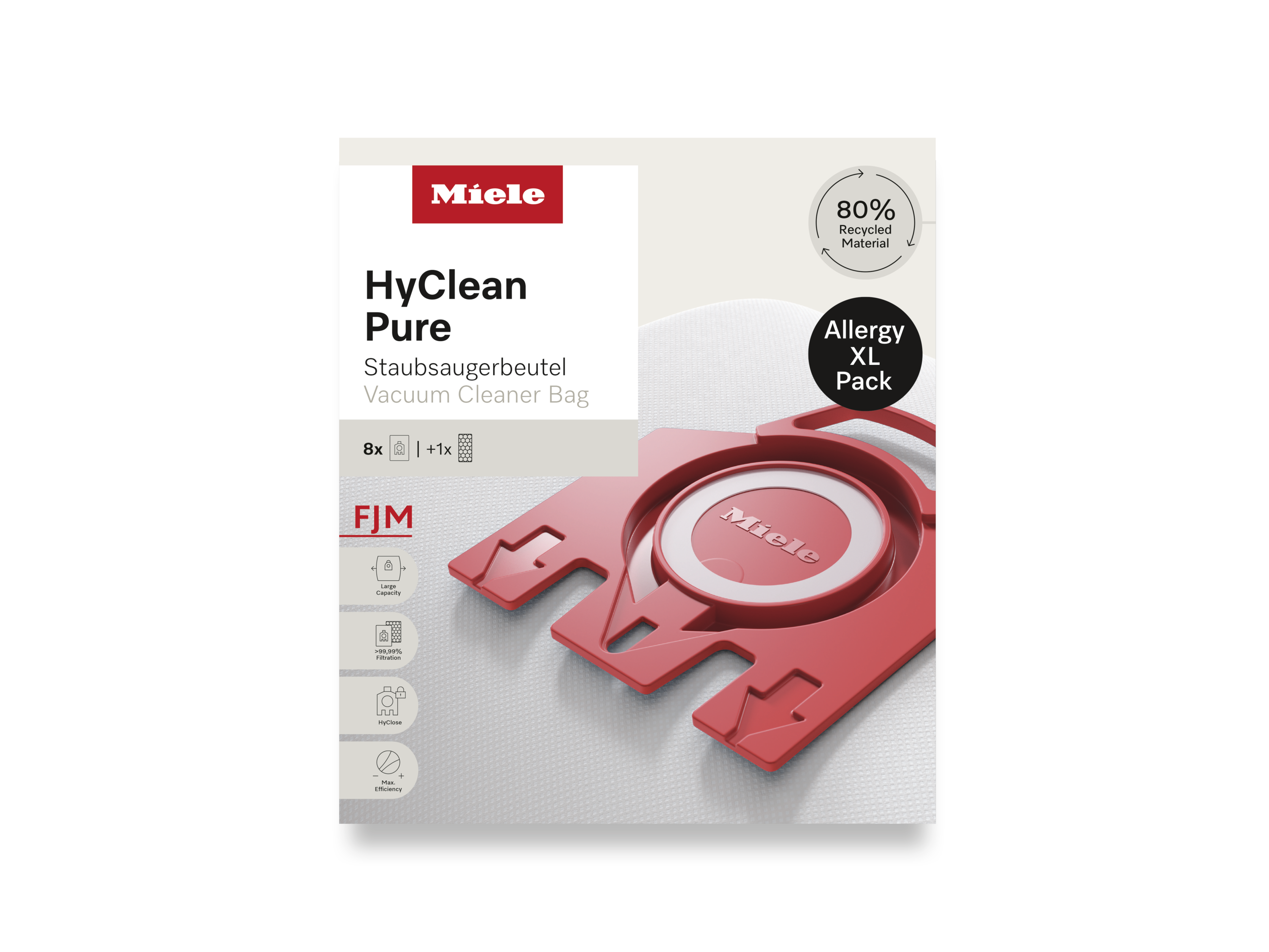 Комплект мешков-пылесборников HyClean Pure FJN Allergy XL Miele купить в Сургуте | Всегда в наличии! | Артикул 12498190 | Официальный сайт