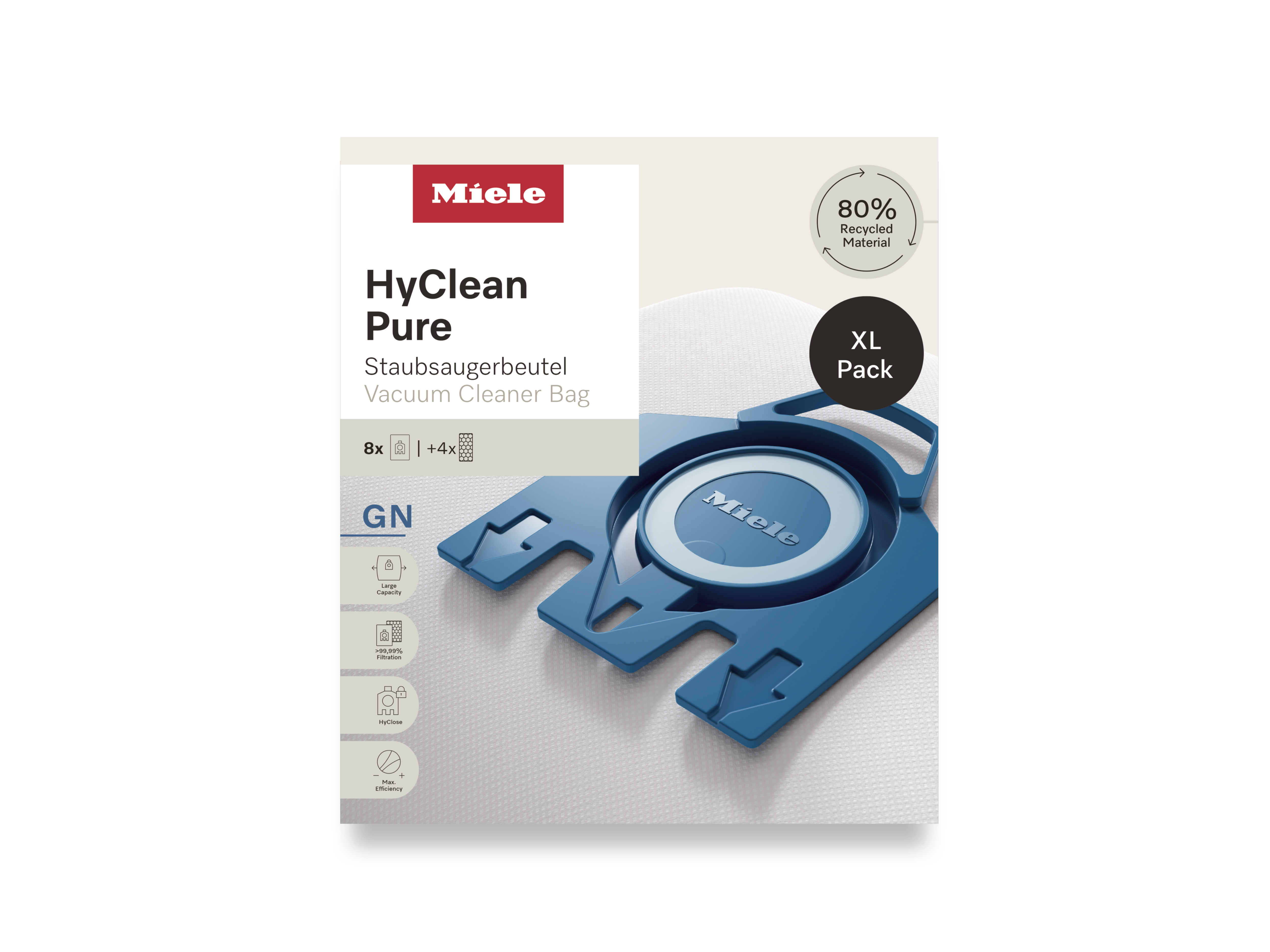Комплект мешков-пылесборников HyClean Pure GN XL Miele купить в Сургуте | Всегда в наличии! | Артикул 12497870 | Официальный сайт