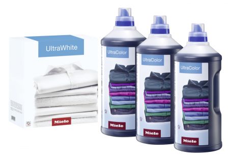 Набор моющих средств для ухода за бельём 3×UltraColor + 1×UltraWhite Miele купить в Сургуте | Всегда в наличии! | Артикул 11518190 | Официальный сайт